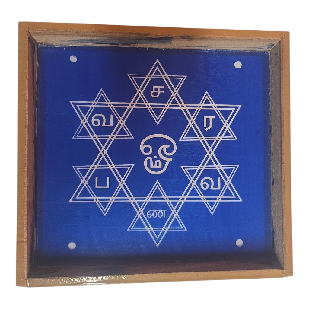 Kollam Stencil with Wooden Frame – Traditional Rangoli Pattern (2 Sizes) | Traditional Puja Accessory