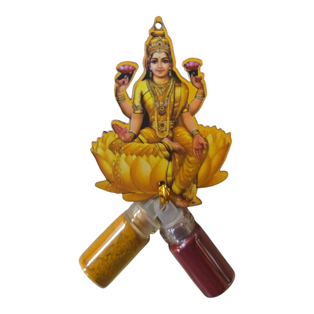 Return Gift – Haldi & Kumkum Set with MDF Goddess Images | Puja & Ritual Essential