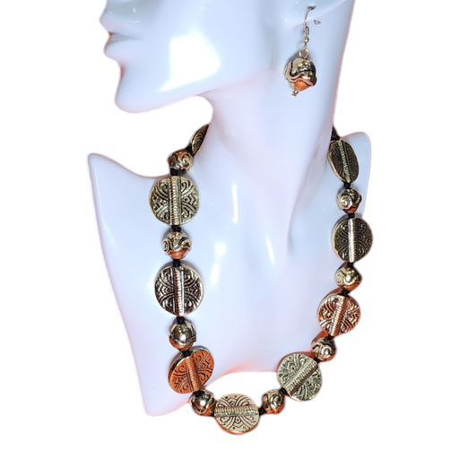 Necklaces Set Gold Beads Coin High Gold Finish Party Wear | Traditional Fashion Jewellery