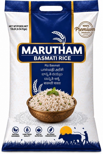 Marutham Basmati Rice – 10 lb | Long Grain Biryani Rice